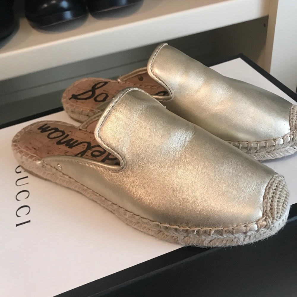 Gold Sam Edelman espadrilles